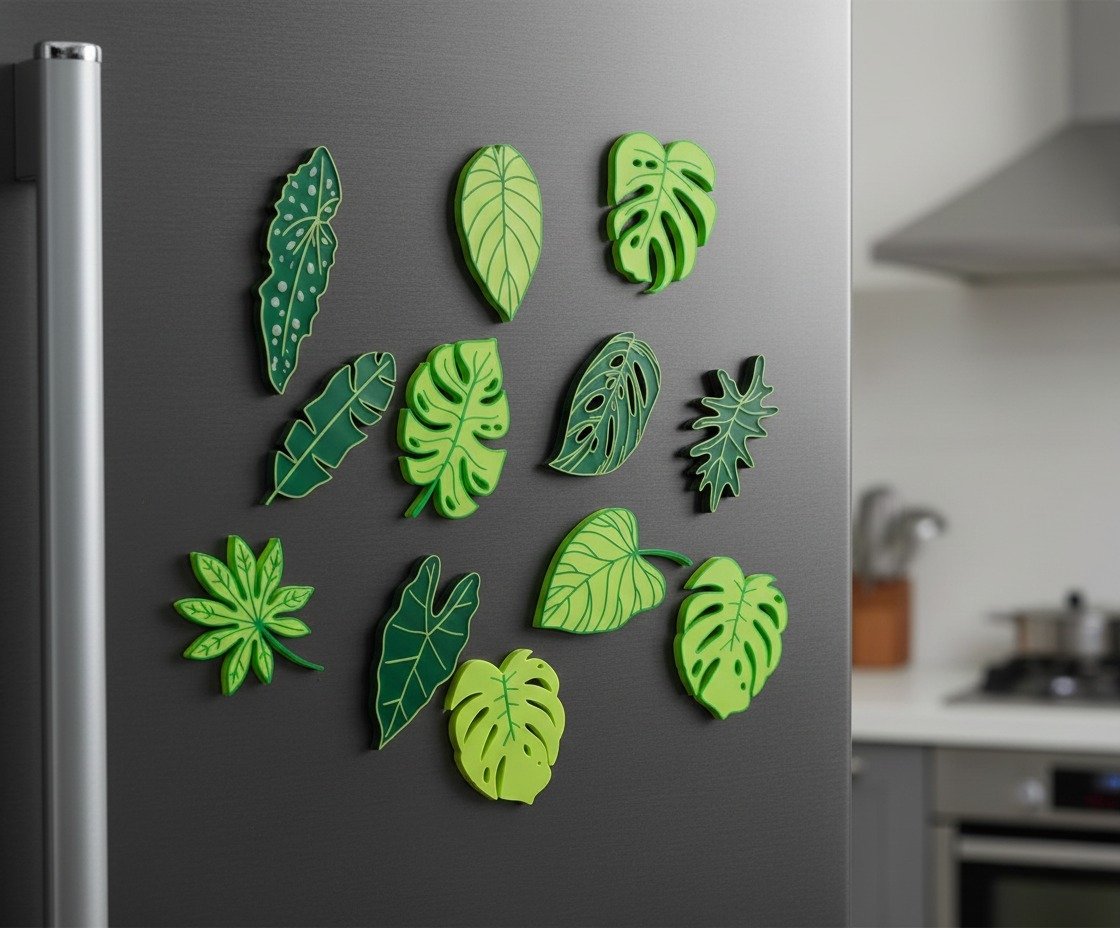 leaf fridge magnets – tropical plant magnet set (12 pack) leaf fridge magnets – tropical plant magnet set (12 pack)